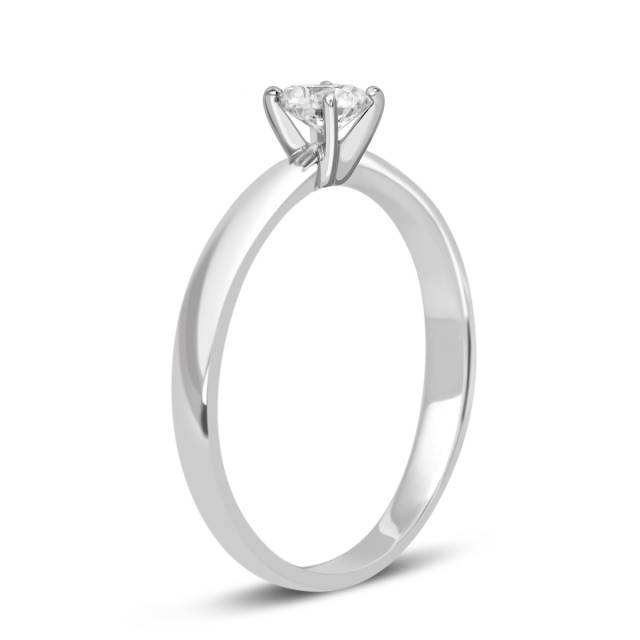 Помолвочное  кольцо из платины с бриллиантом (038036)