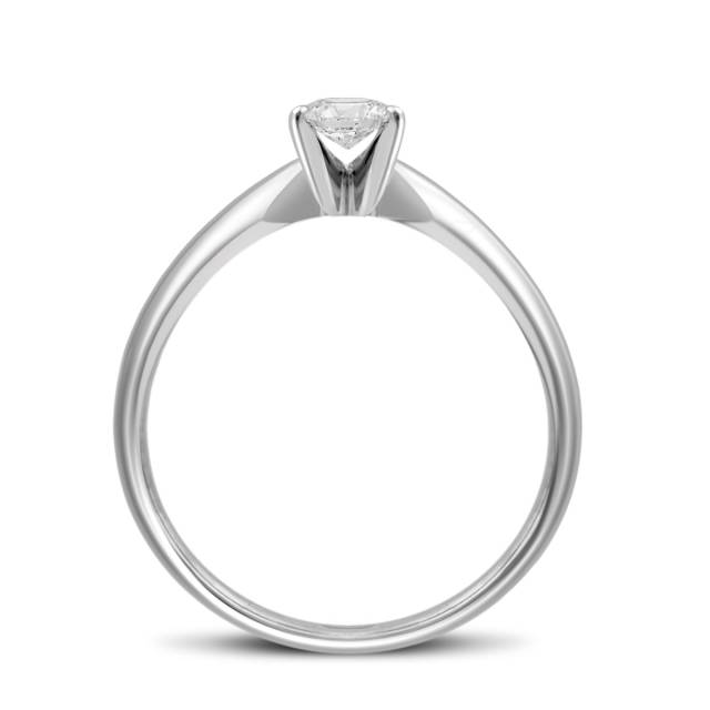 Помолвочное  кольцо из платины с бриллиантом (038036)