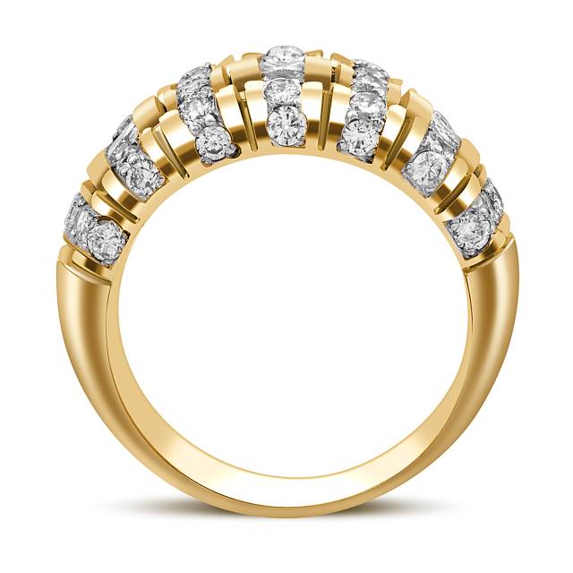 Кольцо из жёлтого золота с бриллиантами (025464)