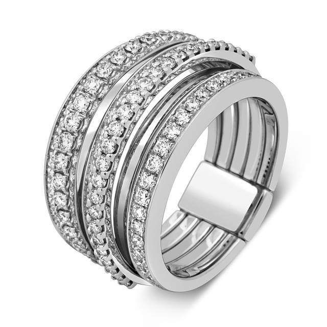 Кольцо из белого золота с бриллиантами "Crivelli" (048956)