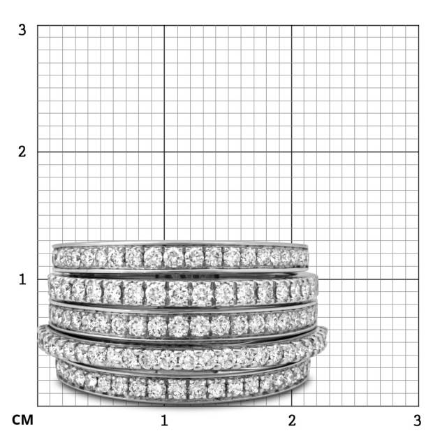 Кольцо из белого золота с бриллиантами "Crivelli" (048956)