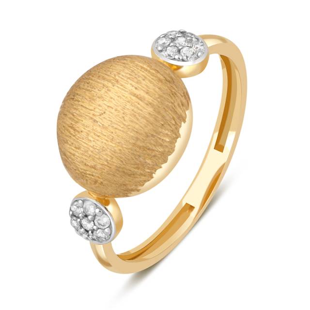 Кольцо из жёлтого золота с бриллиантами (040543)