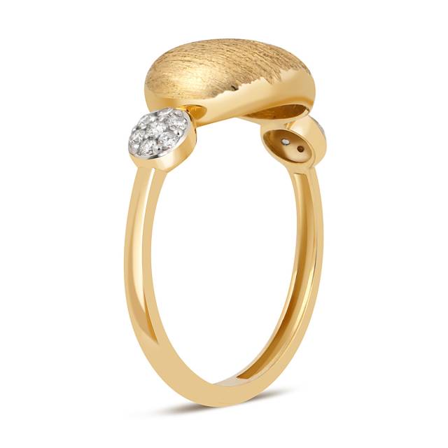Кольцо из жёлтого золота с бриллиантами (040543)