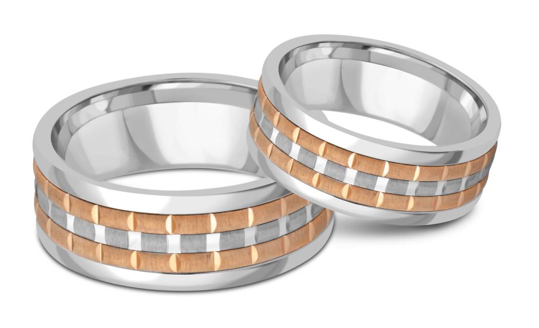 Обручальное кольцо из комбинированного золота (040969)