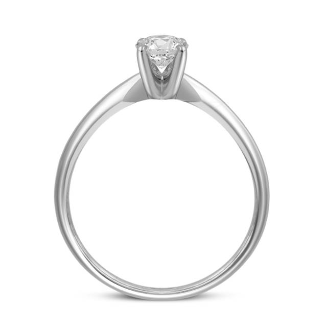 Помолвочное  кольцо из белого золота с бриллиантом (038017)