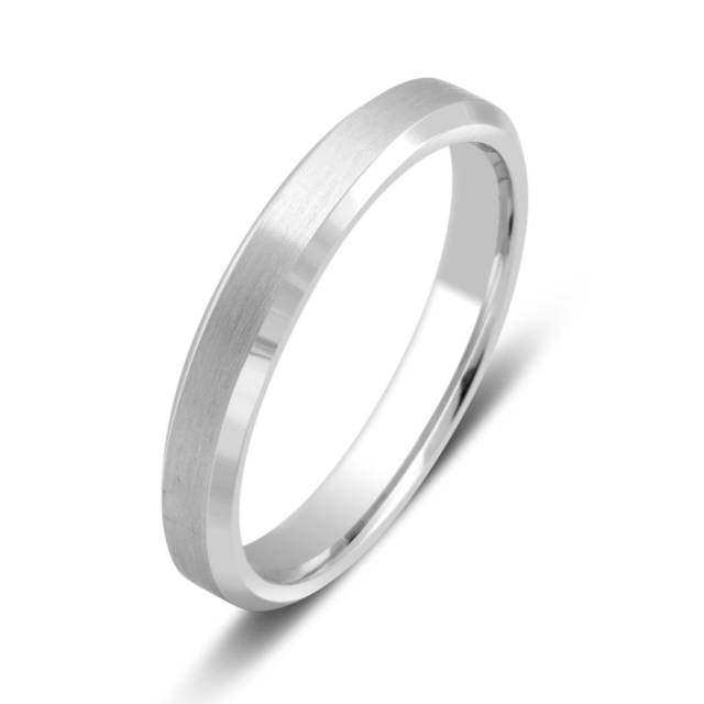 Обручальное кольцо из белого золота (027972)