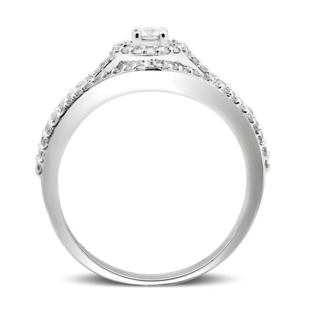 Помолвочное кольцо из белого золота с бриллиантами (025197)