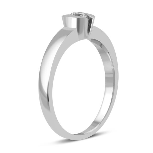 Помолвочное кольцо из белого золота с бриллиантом (030859)