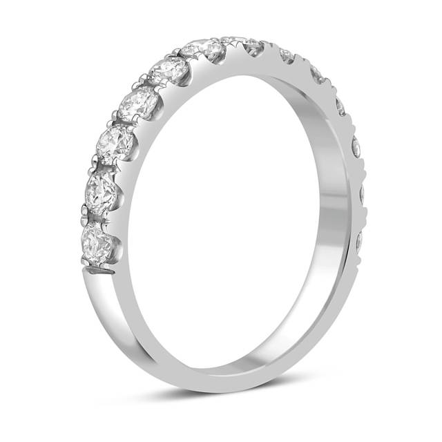 Обручальное кольцо из платины с бриллиантами (049681)