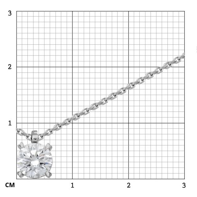 Колье из белого золота с бриллиантом (043264)