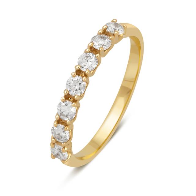 Обручальное кольцо из жёлтого золота с  7 бриллиантами (042443)