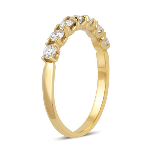 Обручальное кольцо из жёлтого золота с 7 бриллиантами (042443)