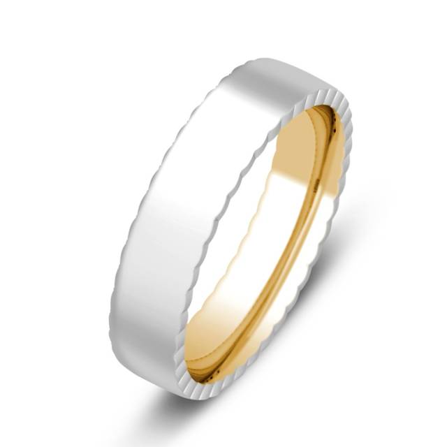 Обручальное кольцо из комбинированного золота Tiamo (014945)