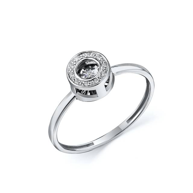 Кольцо из белого золота с бриллиантами (058831)