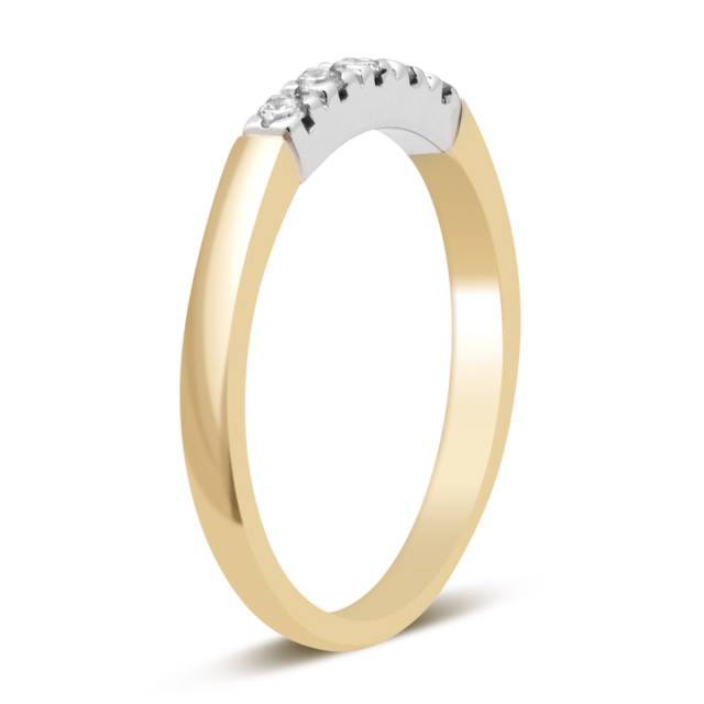 Кольцо из жёлтого золота с бриллиантами (017618)