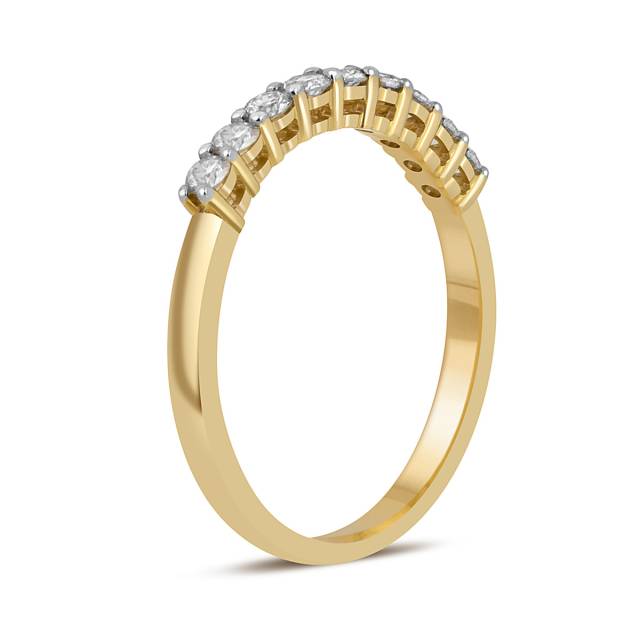 Обручальное кольцо из жёлтого золота с бриллиантами (049754)