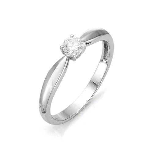Помолвочное кольцо из белого золота с бриллиантом (034385)