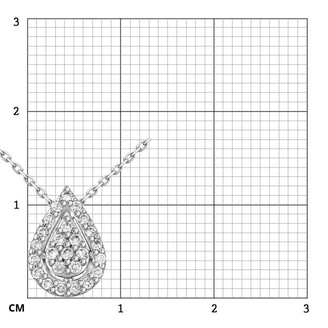 Колье из белого золота с бриллиантами (042669)