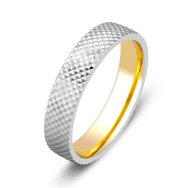 Обручальное кольцо из комбинированного золота Tiamo (014941)