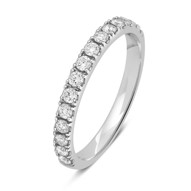 Обручальное кольцо из белого золота с бриллиантами (047786)