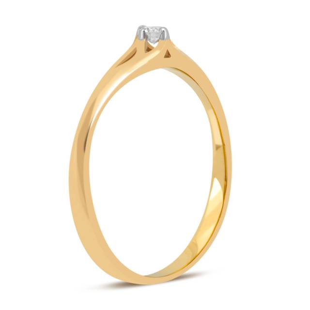 Помолвочное кольцо из жёлтого золота с бриллиантом (032751)