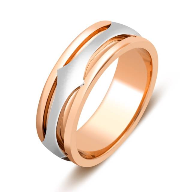 Обручальное кольцо из красного золота (027072)