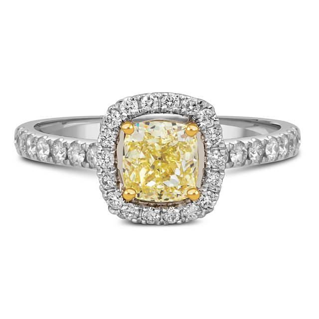 Помолвочное кольцо из белого золота с бриллиантами (052529)