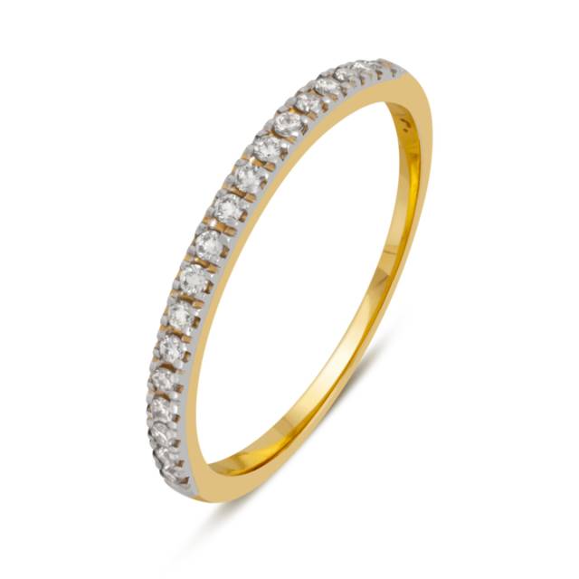 Обручальное кольцо из комбинированного золота с бриллиантами (036225)