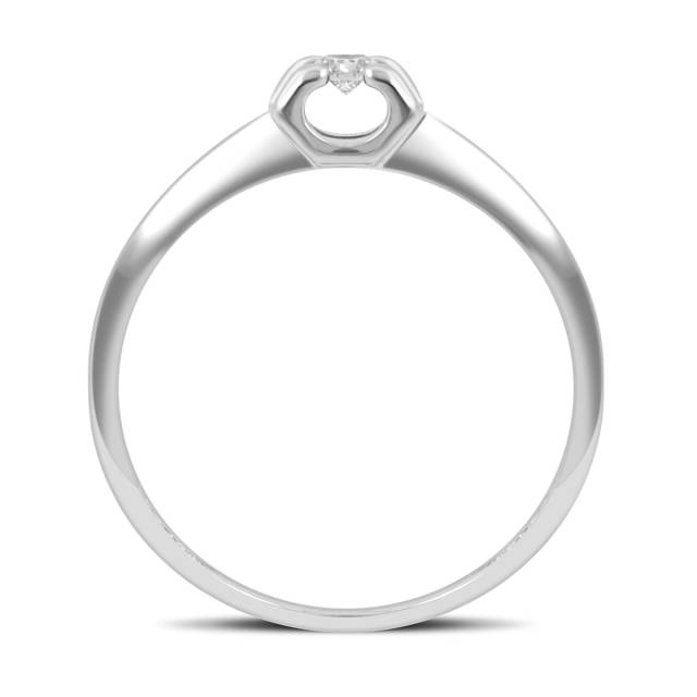 Помолвочное кольцо из белого золота с бриллиантом (049970)