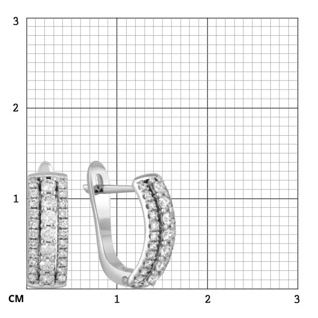 Серьги из белого золота с бриллиантами (046794)