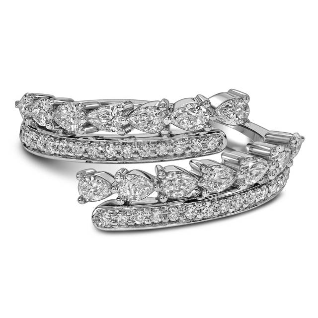 Кольцо из белого золота с бриллиантами (063662)