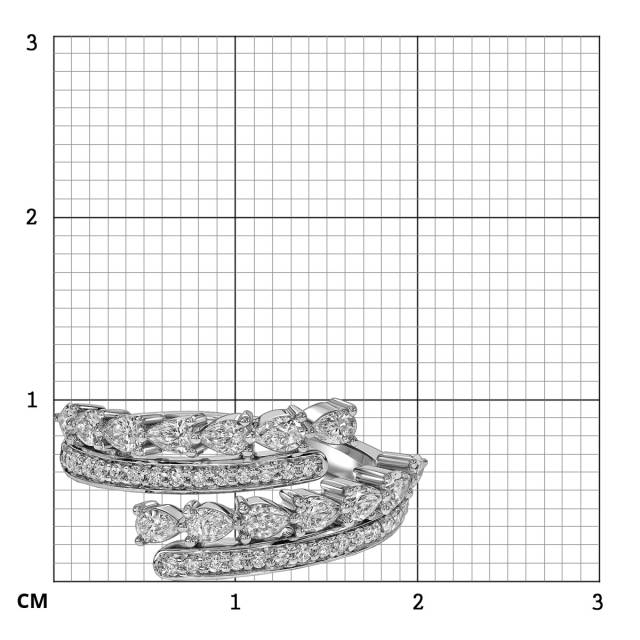 Кольцо из белого золота с бриллиантами (063662)