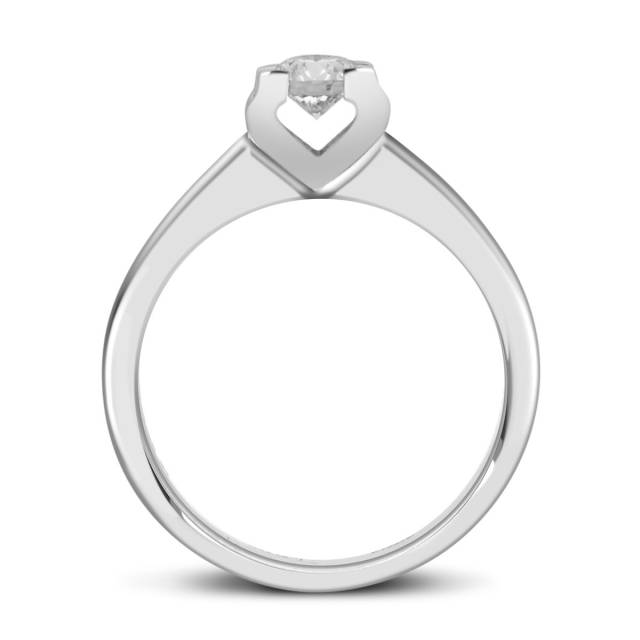 Помолвочное кольцо из белого золота с бриллиантом (027763)