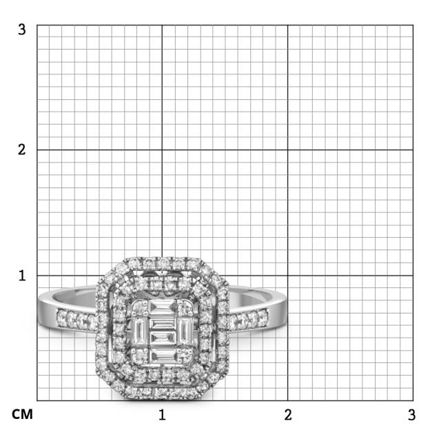 Кольцо из белого золота с бриллиантами (052012)
