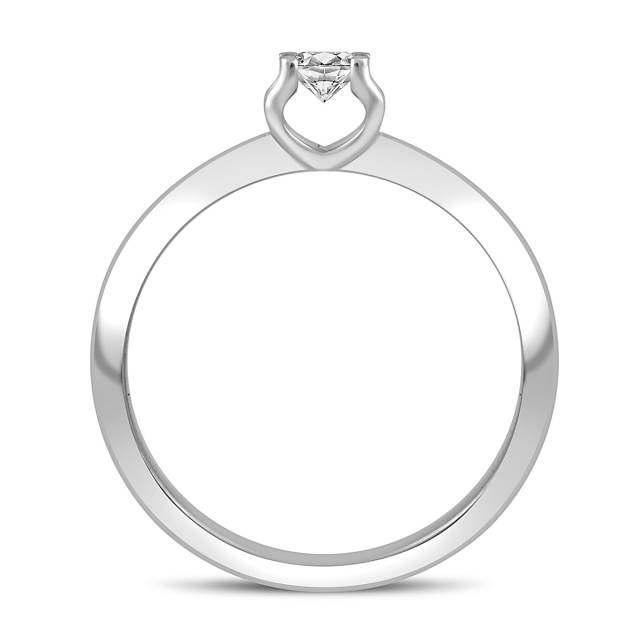 Помолвочное кольцо из платины с бриллиантом (048370)