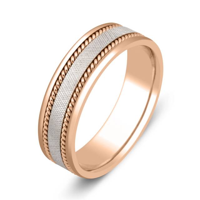 Обручальное кольцо из комбинированного золота (010180)