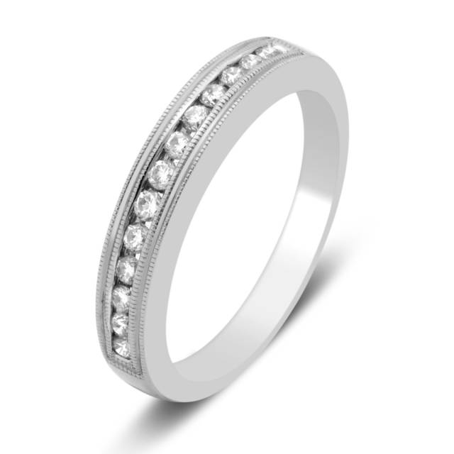 Кольцо из белого золота с бриллиантами (018051)
