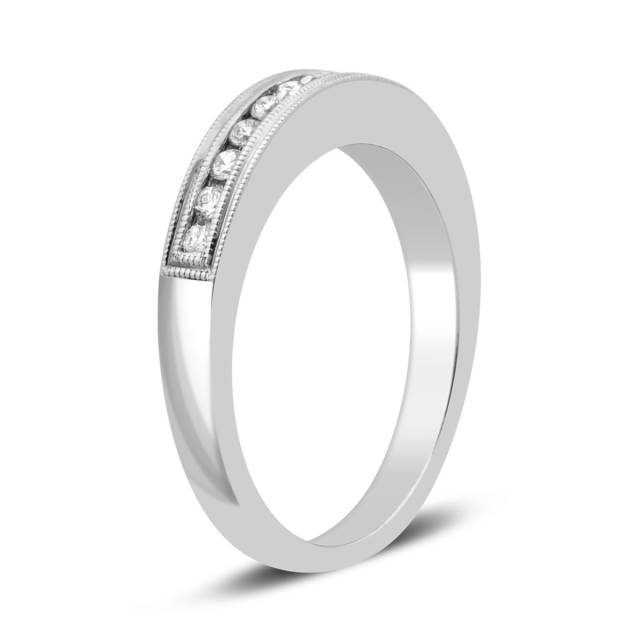 Кольцо из белого золота с бриллиантами (018051)