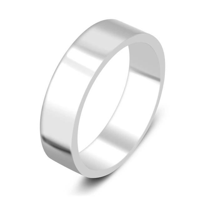 Обручальное кольцо из белого золота (000174)