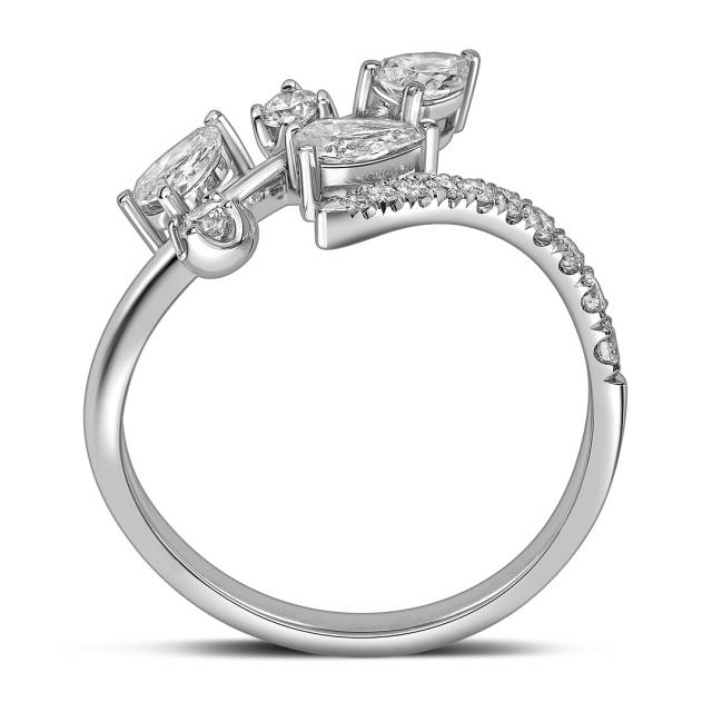 Кольцо из белого золота с бриллиантами (063664)