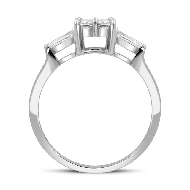 Кольцо из белого золота с бриллиантами (049045)