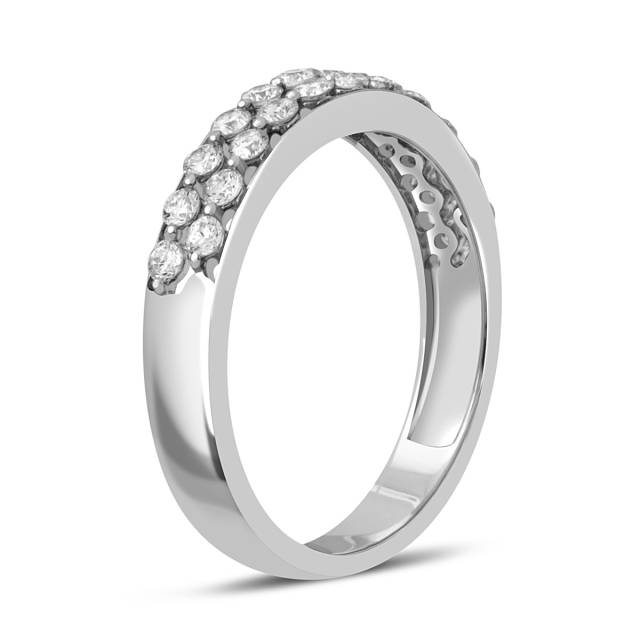 Кольцо из белого золота с бриллиантами (042740)