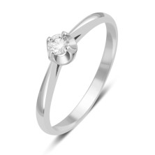 Помолвочное кольцо из белого золота с бриллиантом (032593)