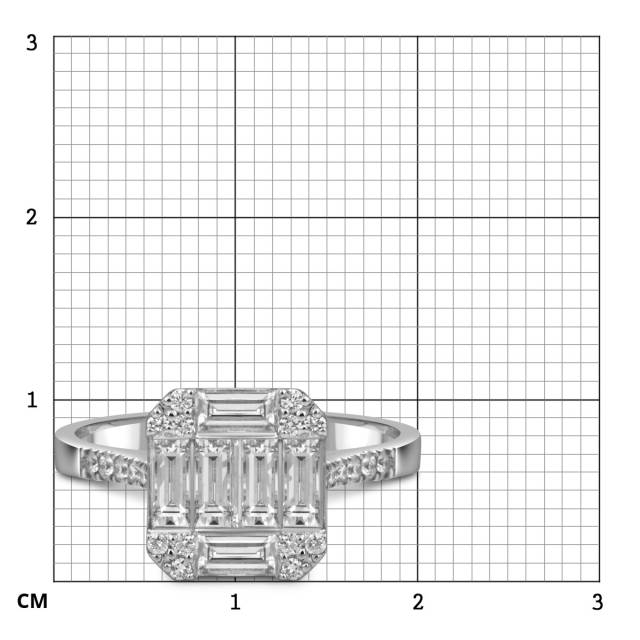 Кольцо из белого золота с бриллиантами (054402)