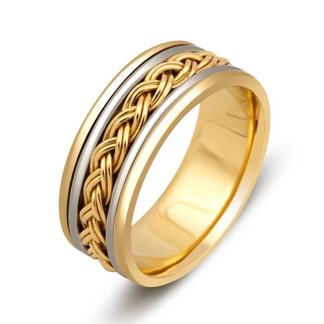 Обручальное кольцо из комбинированного золота (000273)