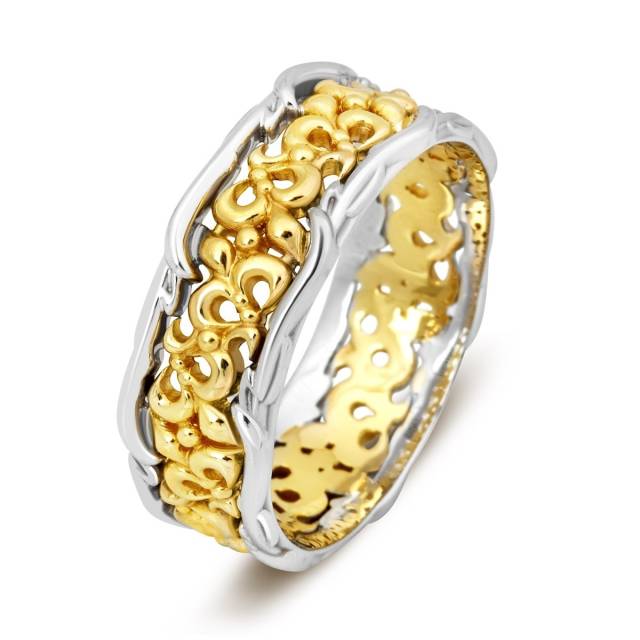 Обручальное кольцо из комбинированного золота (009723)