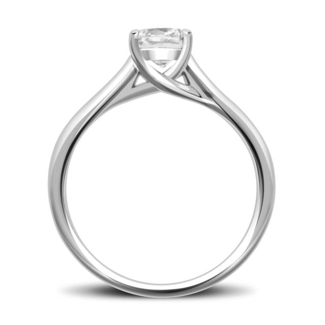 Помолвочное  кольцо из платины с бриллиантом (031649)