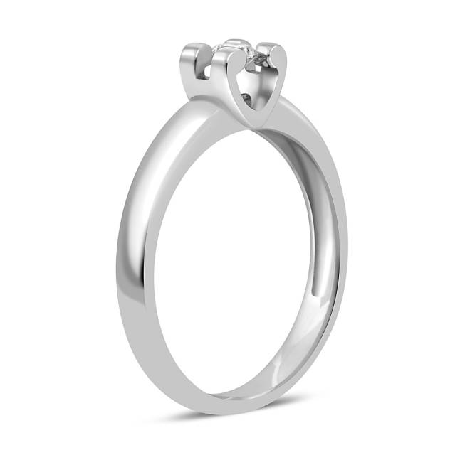Помолвочное кольцо из платины с бриллиантом (048371)