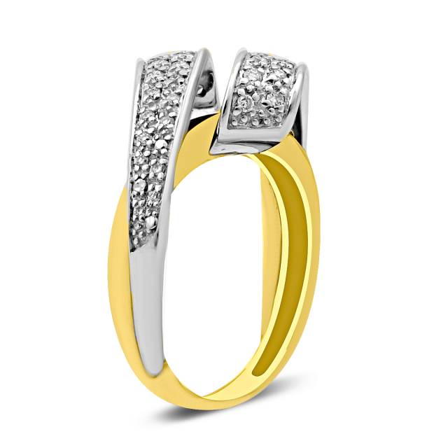Кольцо из комбинированного золота с бриллиантами (022276)
