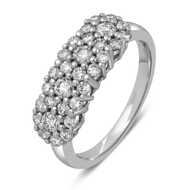 Кольцо из белого золота с бриллиантами (051968)